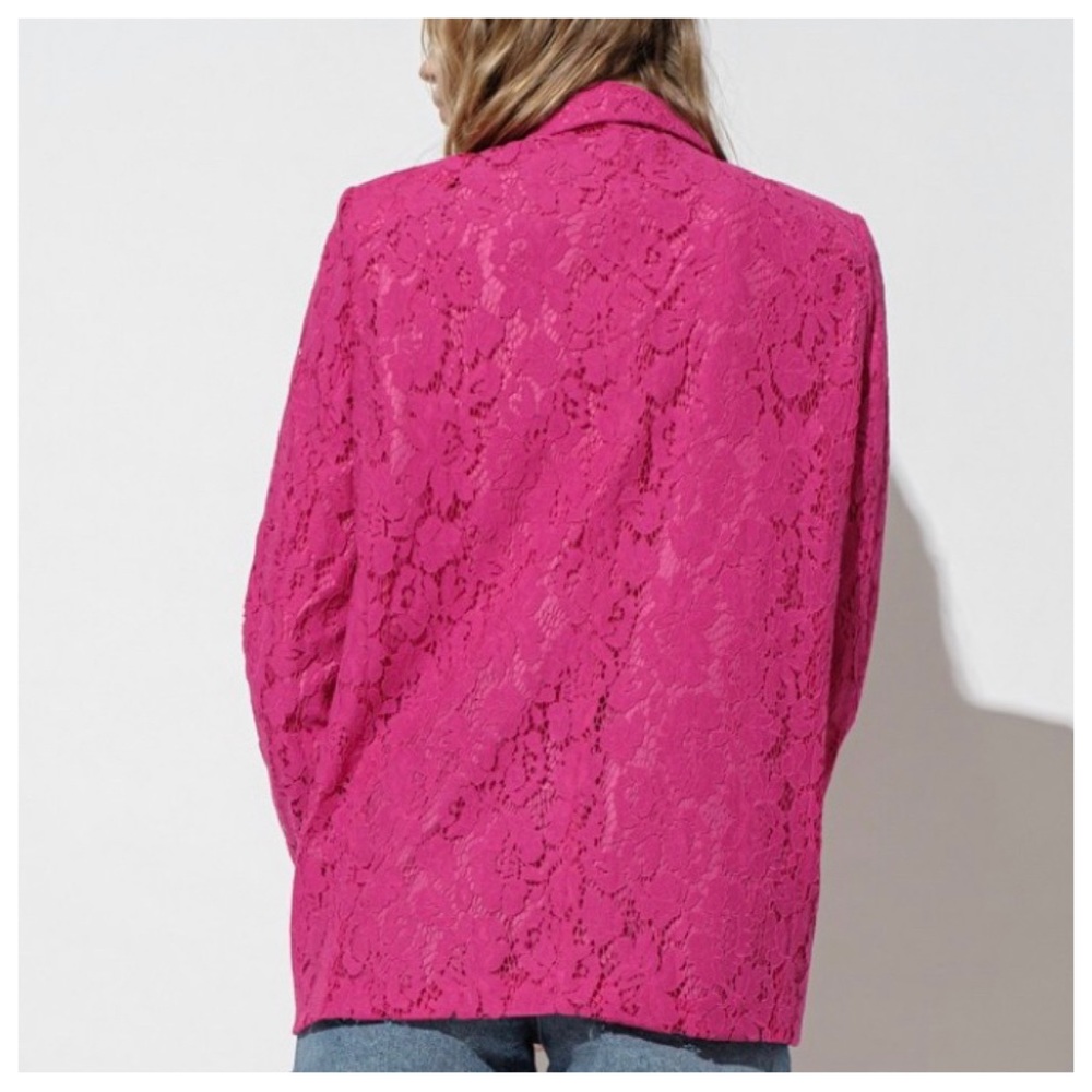 Lace Open Blazer Jacket - Picture 4 of 4